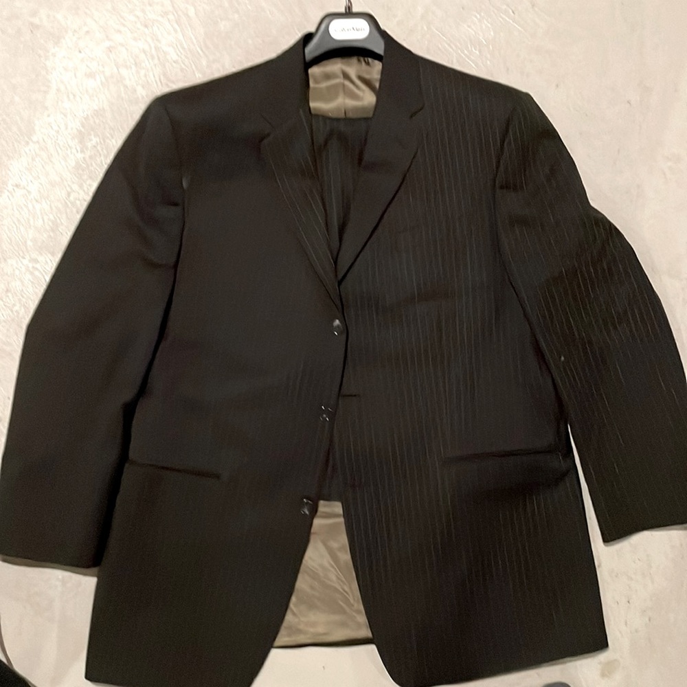 Practically new Ralph Lauren brown pinstriped suit